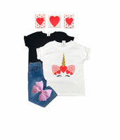 Girl Unicorn Valentines Shirt