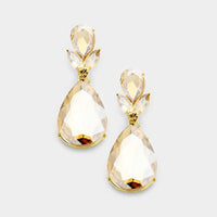 Floral Stone Crystal Earrings