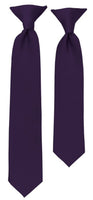 BOYS' SOLID EGGPLANT TIE