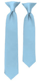 BOYS' SOLID POWDER BLUE TIE